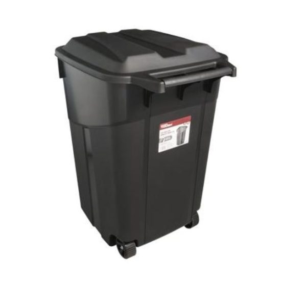 United Solutions Rough and Rugged 45 Gal. Wheeled Trash Can with Attached Lid