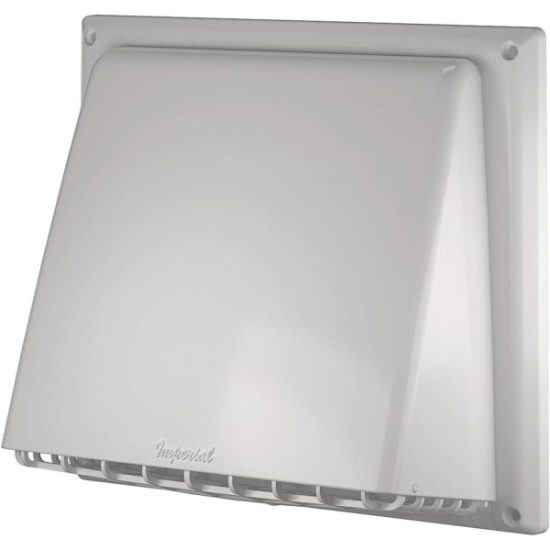 Imperial 6 In. - 7 In. White Plastic Kitchen Wall Vent Cap