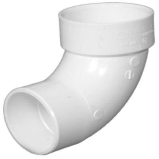 Charlotte Pipe 3 In. Schedule 40 90 Deg. DWV PVC Street Elbow (1/4 Bend)