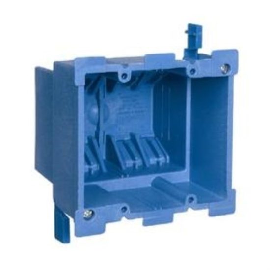 Carlon SuperBlue 2-Gang Thermoplastic Molded Wall Box