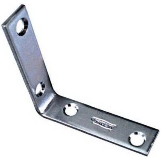 National Catalog V115 2-1/2 In. x 5/8 In. Zinc Steel Corner Brace (4-Count)
