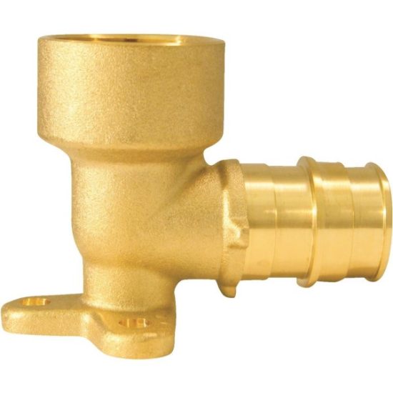 Apollo Retail 3/4 In. Barb x 3/4 In. FNPT Brass 90 Deg. Drop Ear PEX Elbow, Type A (1/4 Bend)