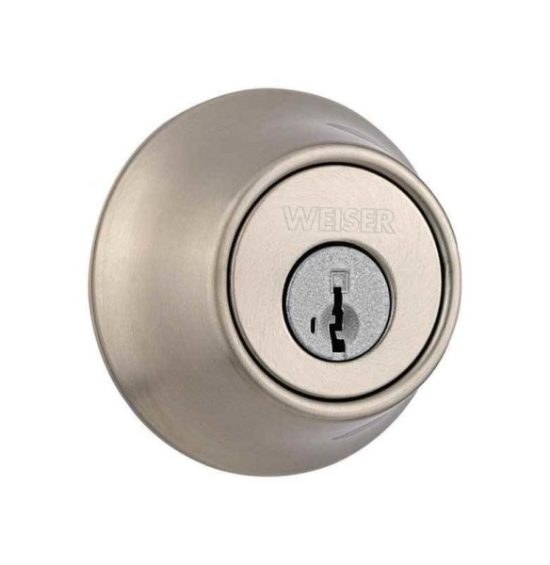 Weiser Elements Satin Nickel Single Cylinder Deadbolt