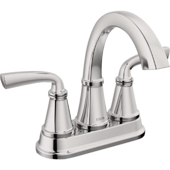 Delta Geist Chrome 2-Handle Lever Centerset Bathroom Faucet