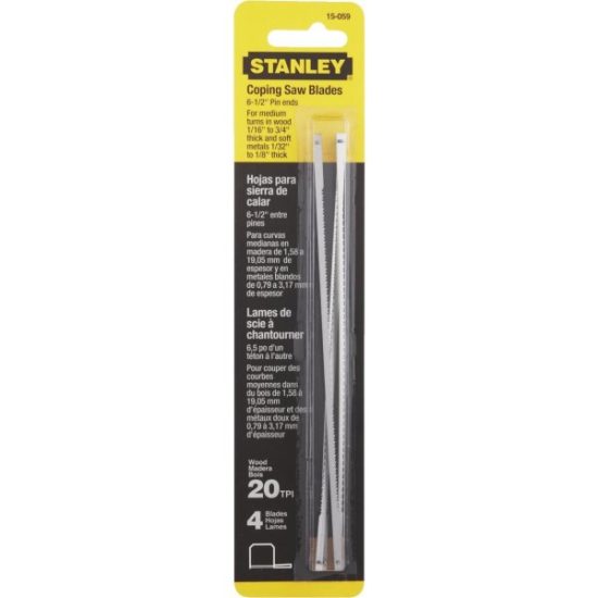 Stanley 6-1/2 In. 20 TPI Coping Saw Blade (4-Pack)