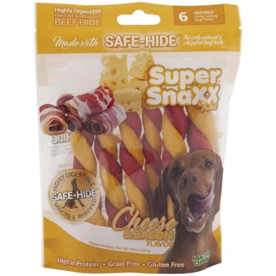 Healthy Chews Super SnaXX Twists Cheese & Bacon Dog Treat (6-Pack)