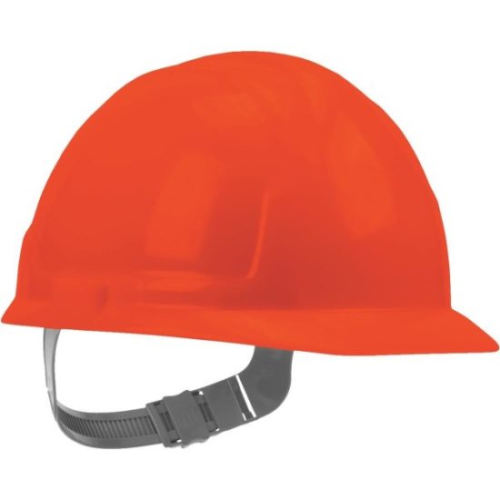 Safety Works Orange Cap Style Non-Vented Hard Hat with Pin Lock