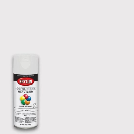 Krylon ColorMaxx 12 Oz. Flat Spray Paint, White