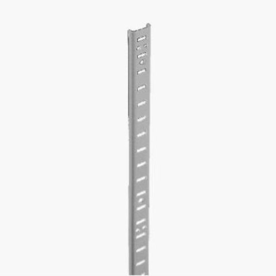 Knape & Vogt 255 Series 48 In. Zinc-Plated Steel Mortise-Mount Pilaster Shelf Standard
