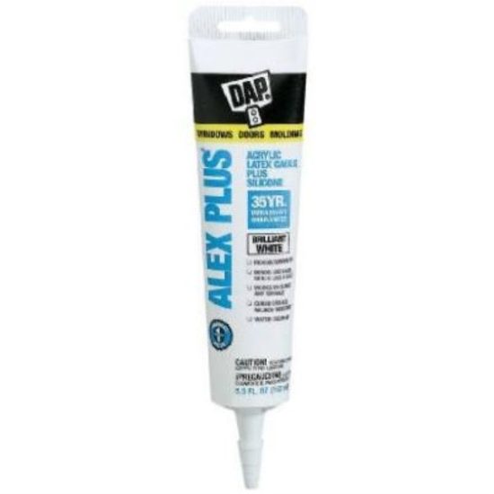 Dap Alex Plus 5.5 Oz. All Purpose White Siliconized Acrylic Latex Caulk