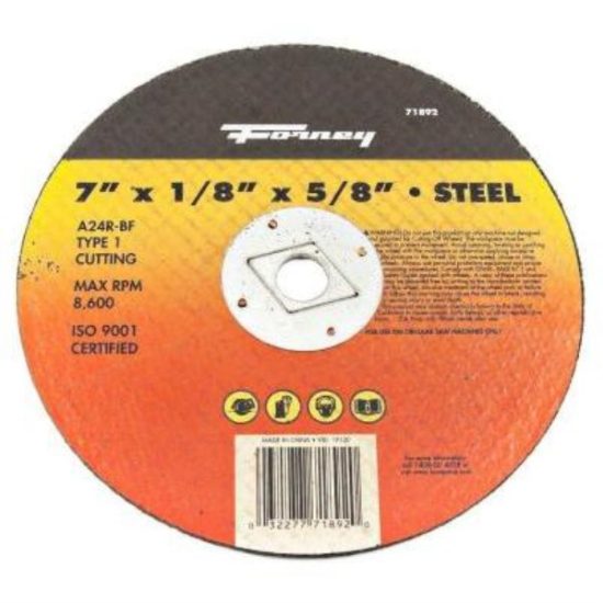7 in. x 1/8 in. x 5/8 in. Metal Type 1 A24R-BF Cut-Off Wheel