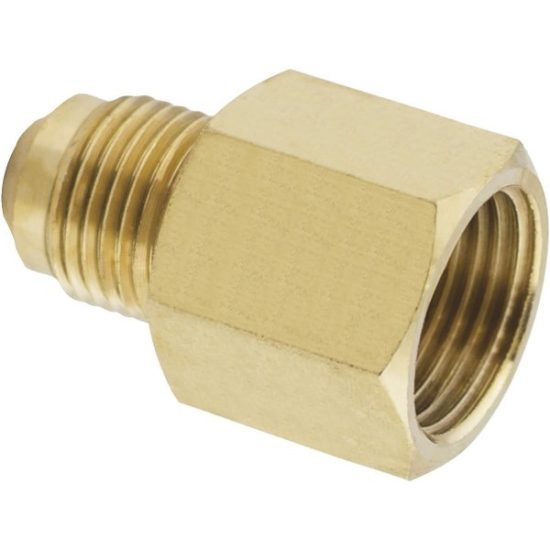 Lasco 1/2 In. F x 3/8 In. M Brass Flare Adapter