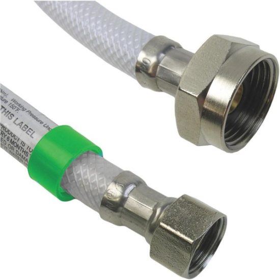 Lasco 1/2 In. FIP x 7/8 In. BC x 16 In. L Poly Braided Vinyl Toilet Connector