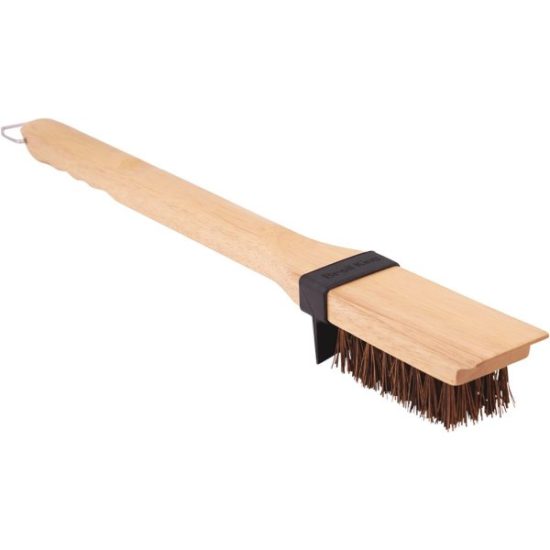 Broil King 20.8 In. Palmyra Bristles Wood Handle Heavy-Duty Grill Cleaning Brush