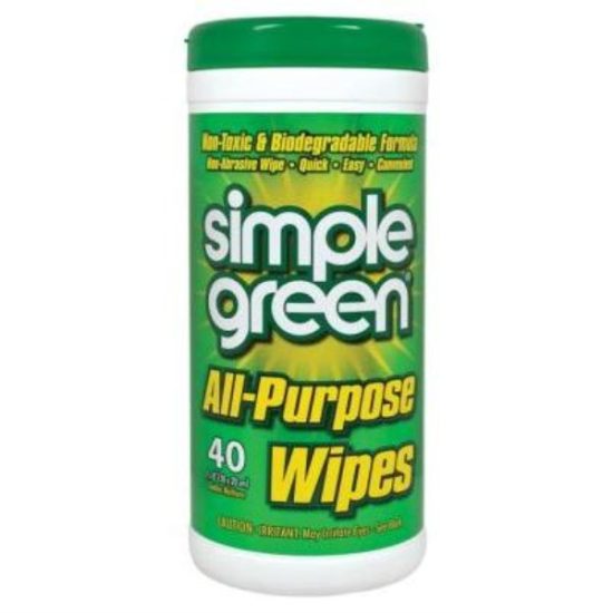 Simple Green Fresh Scent 7 In. x 8 In. Multi-Purpose Wipes (40-Count)