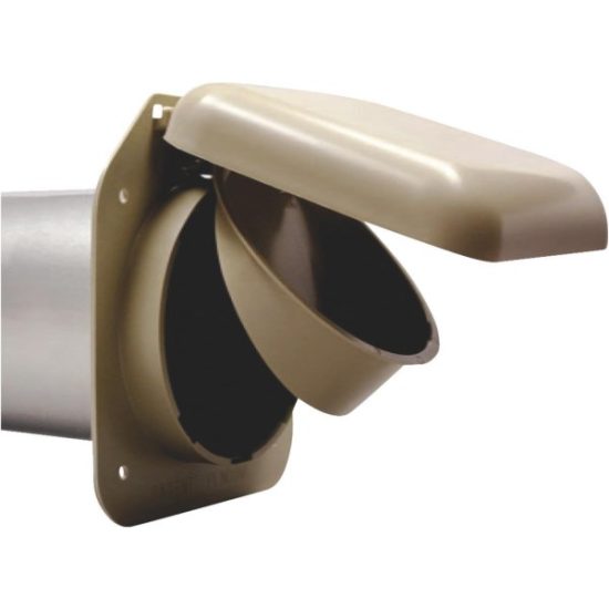No-Pest 4 In. Tan Plastic Low Profile Dryer Vent Hood