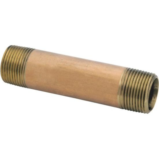 Anderson Metals 1 In. x 2 In. Red Close Brass Nipple