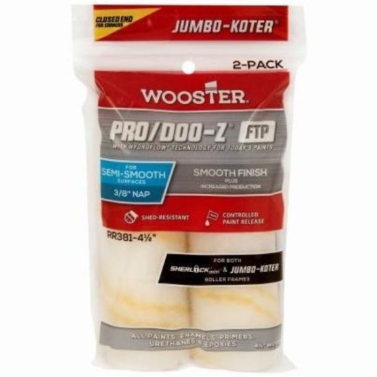 Wooster Jumbo-Koter P/D FTP 4-1/2 In. x 3/8 In. Woven Paint Roller Cover (2-Pack)