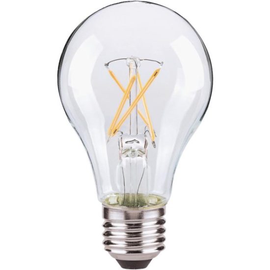 Satco 60W Equivalent Warm White A19 Medium Dimmable LED Light Bulb (4-Pack)