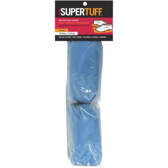 Trimaco SuperTuff 1 Size Fits Most Non-Skid Polypropylene Blue Shoe Guard (10-Pack)