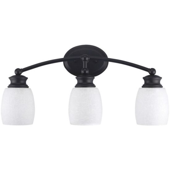 Home Impressions Palms 3-Bulb Oil Rubbed Bronze Vanity Bath Light Bar