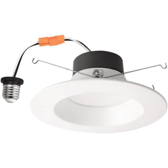 5 In./6 In. Retrofit IC Rated White LED CCT Tunable Downlight with Smooth Trim, 1100 Lm.