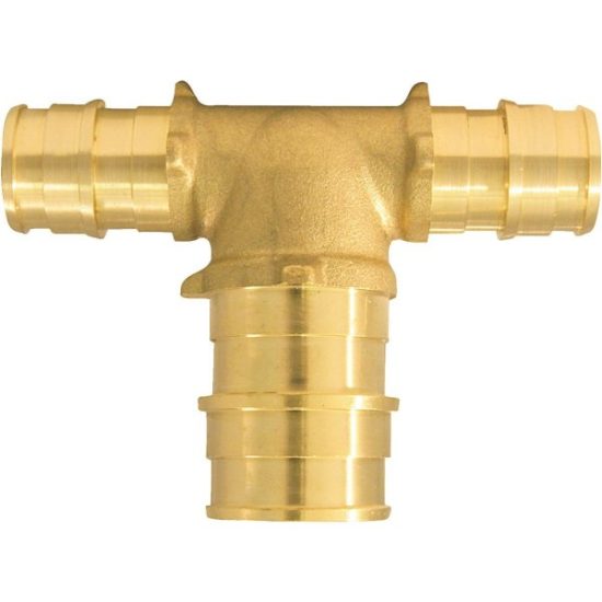 Apollo Retail 1/2 In. x 1/2 In. x 3/4 In. Barb Brass Reducing PEX Tee, Type A