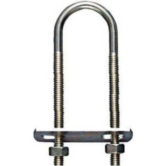 National 1/4 In. x 1-3/8 In. x 4 In. Zinc Round U Bolt
