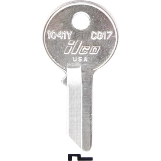 ILCO Chicago Nickel Plated Desk Key, CG17/1041Y (10-Pack)