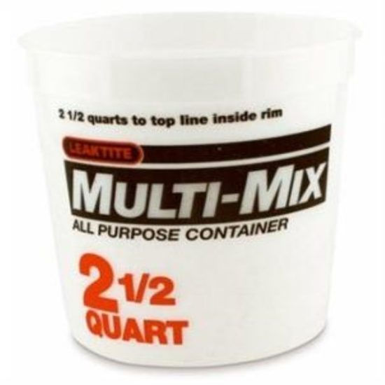 Leaktite 2.5 Qt. White Multi-Mix All Purpose Mixing And Storage Container