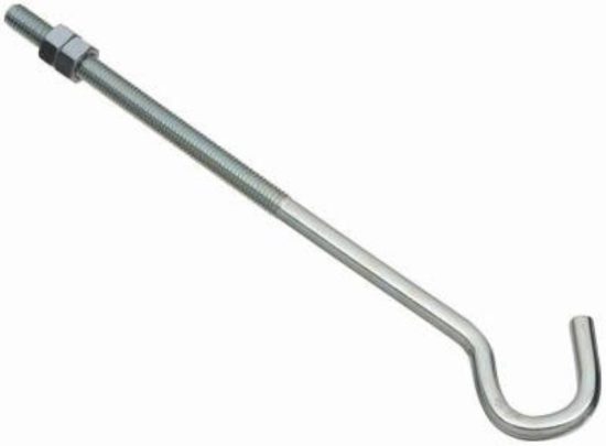 National 3/8 In. x 10 In. Zinc Hook Bolt