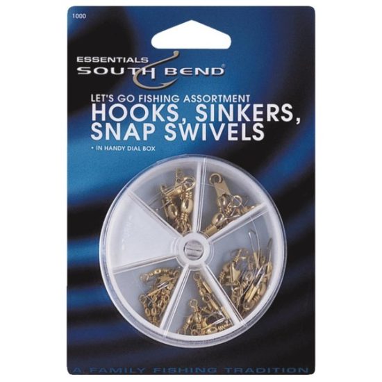 SouthBend 75-Piece Assorted Hook, Swivel & Sinker Kit