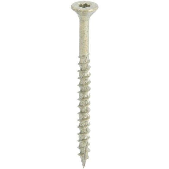 Hillman Power Pro #8 x 2 In. Bronze Ceramic Flat Head Star Exterior Wood Screw (3000 Ct., 1/4 Keg)