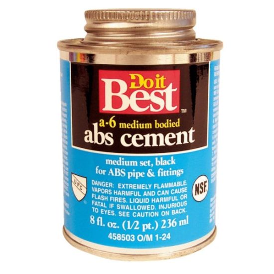 Do it Best 8 Oz. Medium Bodied Black ABS Cement