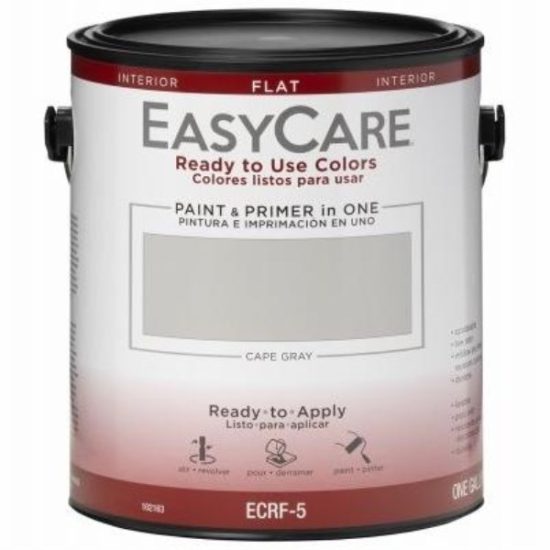 Ready To Use Colors Paint & Primer, Interior Flat Acyrlic, Cape Gray, Gallon