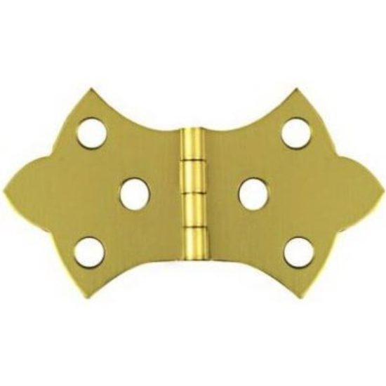 National 1-11/16 In. x 3-1/16 In. Miniature Brass Decorative Hinge (2-Pack)