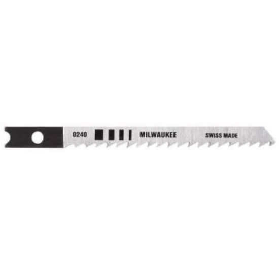 Milwaukee U-Shank 3-1/8 In. x 8 TPI High Carbon Steel Jig Saw Blade, Wood Cutting (5-Pack)