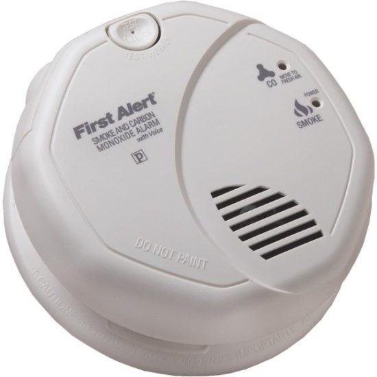 First Alert Hardwired 120V Photoelectric/Electrochemical Carbon Monoxide and Smoke Alarm with Voice Alert