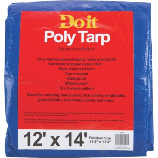 Do it Best Blue Woven 12 Ft. x 14 Ft. Medium Duty Poly Tarp