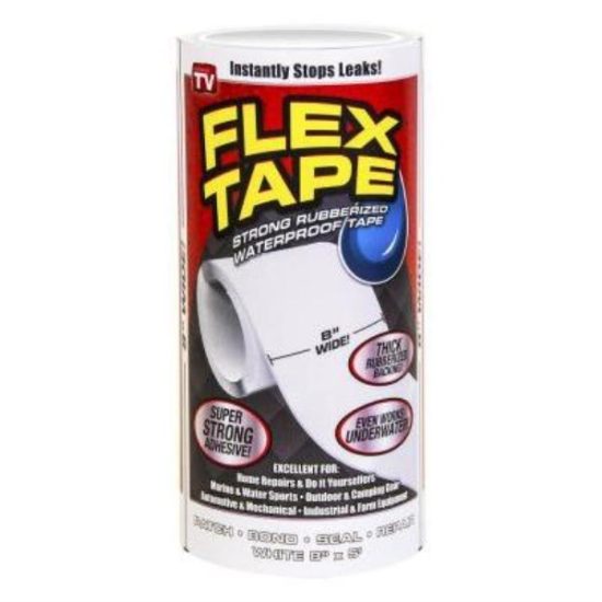 Flex Tape 8 In. x 5 Ft. Repair Tape, White