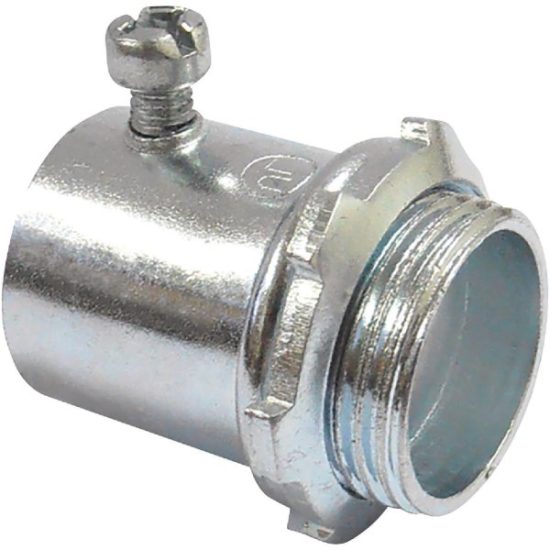 Sigma Engineered Solutions ProConnex 1/2 In. Set Screw Zinc-Plated Steel EMT Conduit Connector (5-Pack)
