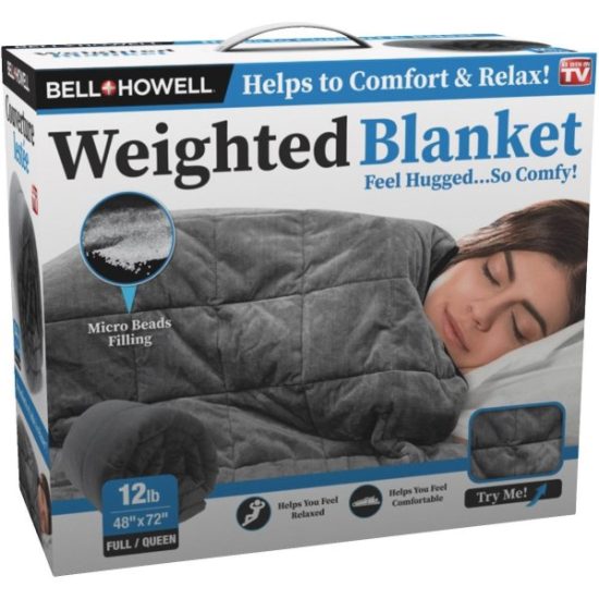 Bell+Howell 48 In. x 72 In. Full/Queen 12 Lb. Weighted Blanket