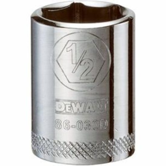 SAE Socket, Shallow, 6-Point, 1/2-In., 1/4-Drive