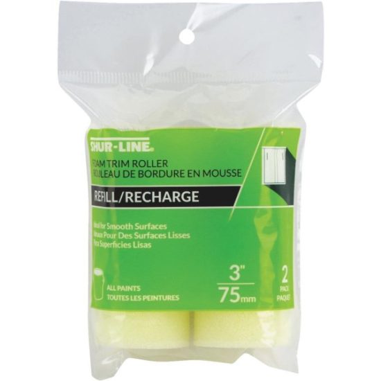 Shur-Line 3 In. x 1/4 In. Trim Foam Roller Cover (2-Pack)