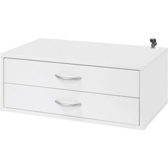 FreedomRail Double Hung 2-Drawer White Organization Box