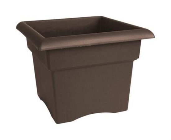 Bloem Veranda 14 In. Resin Charcoal Planter