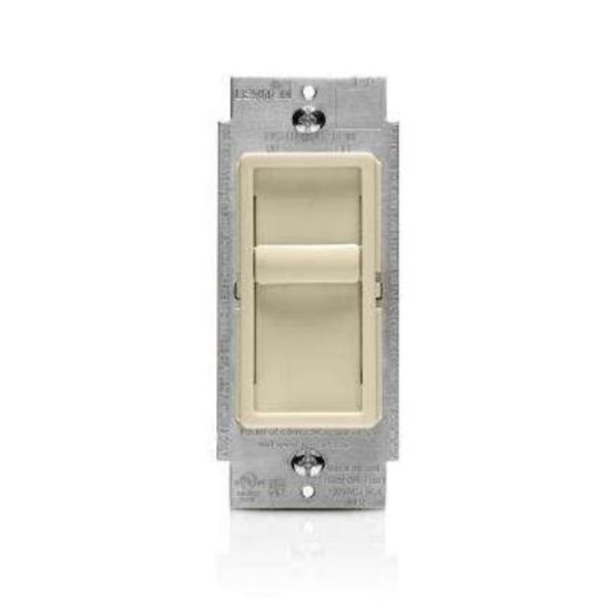 Leviton Decora Incandescent/Halogen/LED/CFL Light Almond Slide Dimmer Switch