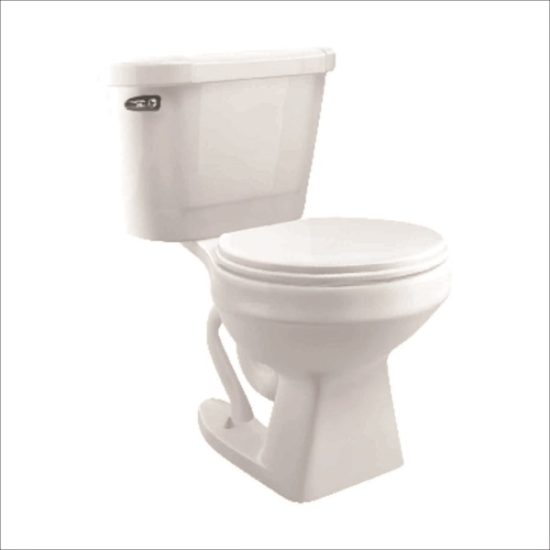 Cato Jazmin White Round Bowl 1.28 GPF Toilet-To-Go