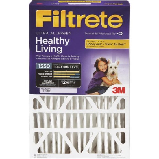 3M Filtrete 20 In. x 25 In. x 4 In. Allergen, Bacteria & Virus 1550 MPR Deep Pleat Furnace Filter