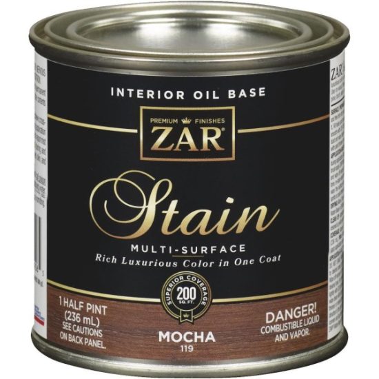 ZAR Oil-Based Wood Stain, Mocha, 1/2 Pt.